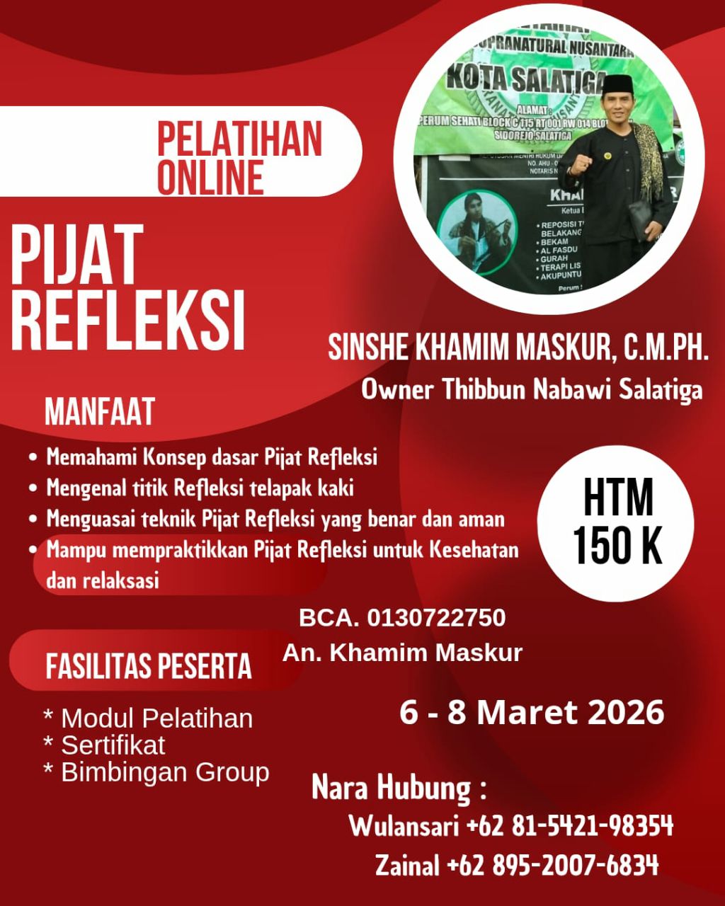 Poster Pelatihan Pijat Refleksi